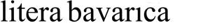 litera bavarica