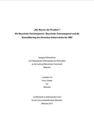 Amann Freya - „Hie Bayern, hie Preußen“?