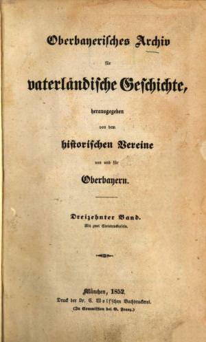  - Oberbayerisches Archiv 1852