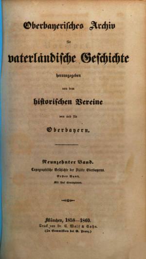  - Oberbayerisches Archiv 1858/60