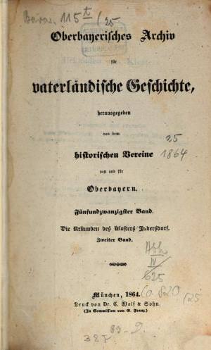  - Oberbayerisches Archiv 1864