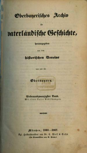  - Oberbayerisches Archiv 1866/67