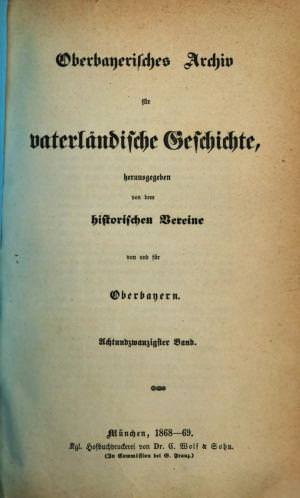  - Oberbayerisches Archiv 1868/69