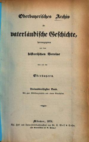  - Oberbayerisches Archiv 1874