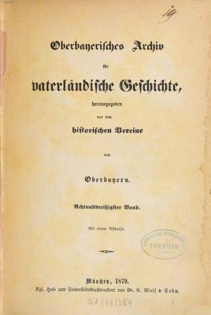  - Oberbayerisches Archiv 1879