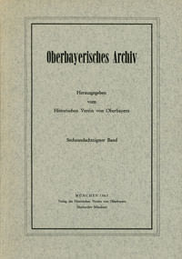  - Oberbayerisches Archiv - Band 086 - 1963