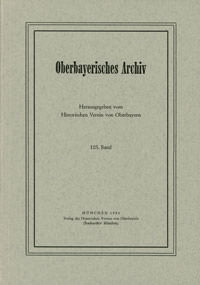  - Oberbayerisches Archiv - Band 105 - 1980