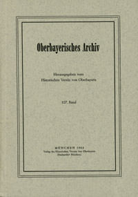  - Oberbayerisches Archiv - Band 107 - 1982