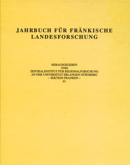  - Jahrbuch für fränkische Landesforschung