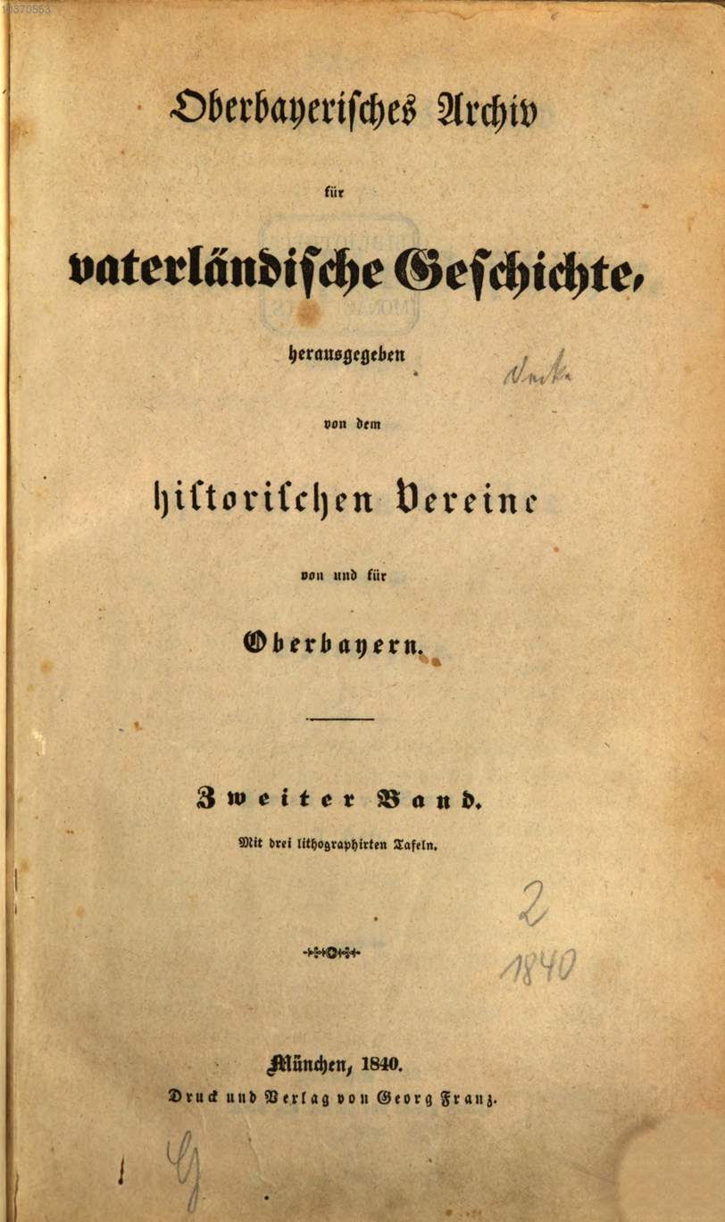  - Oberbayerisches Archiv 1840
